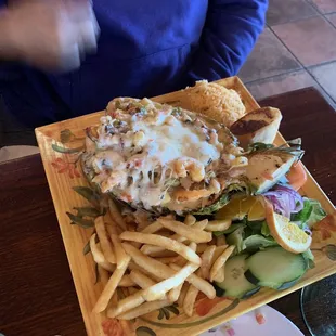 Seafood medley in a pineapple