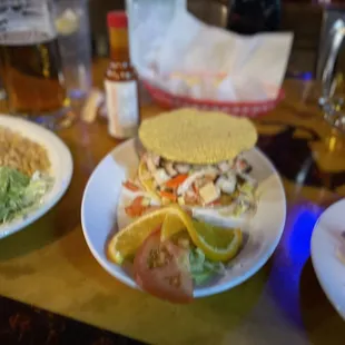 Tostada de Mixta. ( wasn&apos;t a fan)