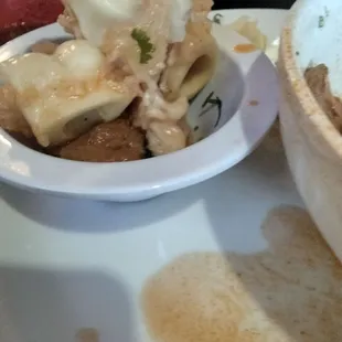 Bones they mix cow feet to make it taste good