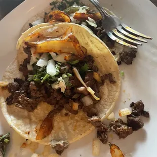 $36 dollar! Carne asada tacos ! We did not know they charge extra for any meat on top of the taco price