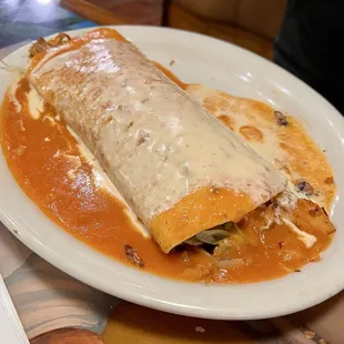 Chicken burrito.