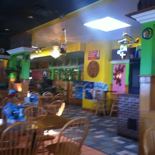 the interior of the restaurant