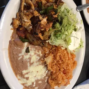 Lunch chicken fajitas.. delish.