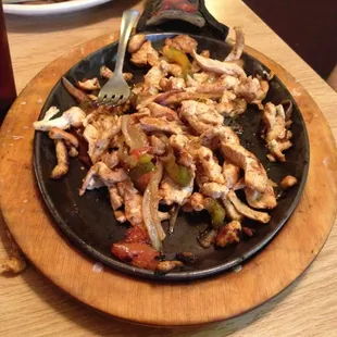 Chicken fajitas!  Cindy said they are wonderful.