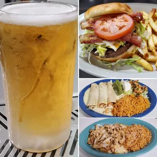 32oz Draft beer. Served 7 days a week. Miller lite, xx, and coors light.