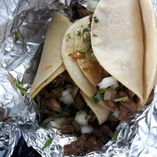 Beef fajita tacos