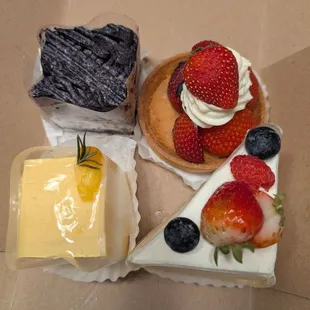 A variety of their desserts