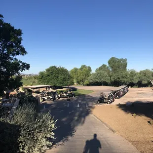 Golf carts down the hill