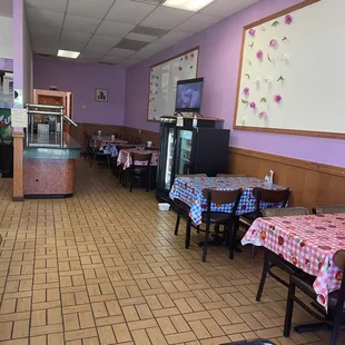 the inside of a restaurant