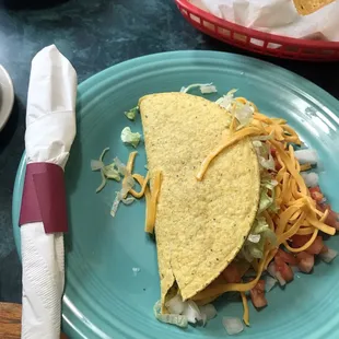 One gigantic crispy beef taco
