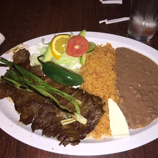 Carne asada plate $13