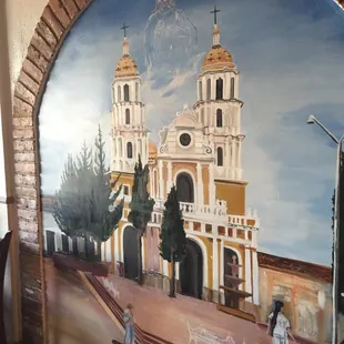 Inside the restaurant.