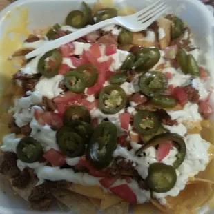 Chicken Nachos $5 off the truck.
