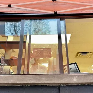 a man in the window