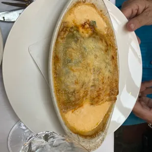 Canelones de Espinaca y Queso
