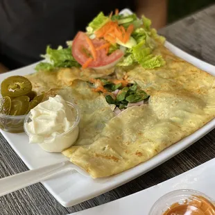 a plate of food on a table