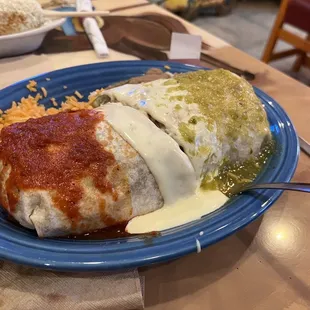 Rajas with Queso Burrito. Massive!