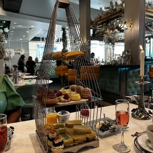 High tea tower of treats.