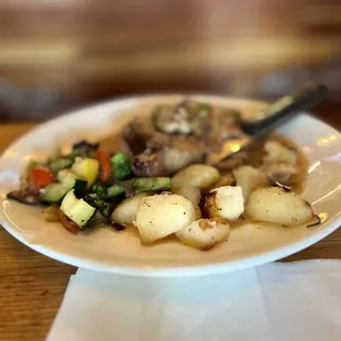 pork chop special with a marsala sauce