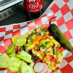 Flaming hot Cheetos carne asada tacos ...just delicious