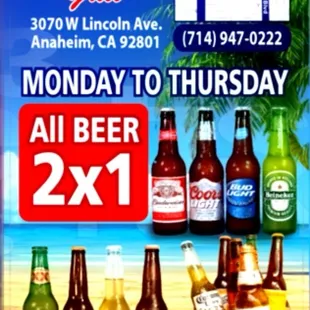 Beer 2 for the price of 1