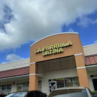 the front of the restaurant