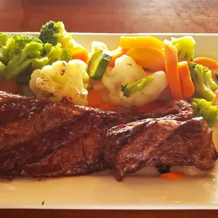 1/2 Skirt steak with steamed vegetables 4/5