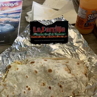 That was a good bacon &amp; sausage breakfast burrito!