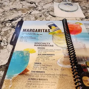 margarita menu