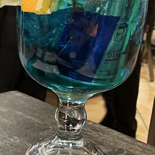 Called the trash can- gin, vodka Red Bull....