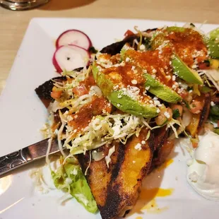 Burnt tacos not enchiladas casera