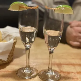 Anniversary tequila shots.