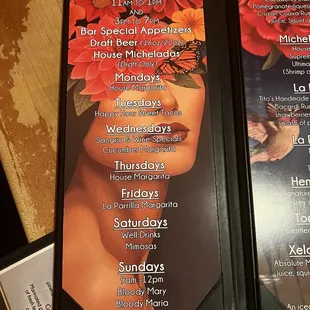 Happy hour menu!