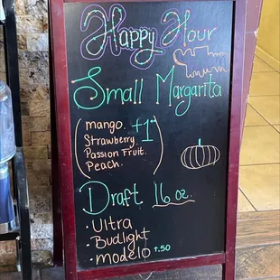 a menu for a restaurant