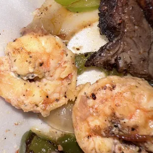 Overcooked shrimp it was so tough and chewy