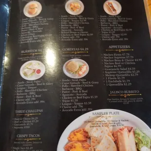 Breakfast menu