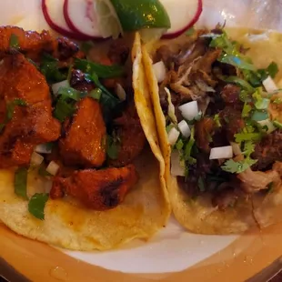 two tacos on a plate
