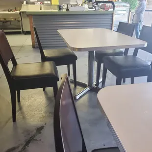 tables and chairs