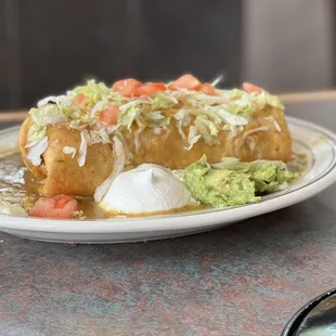 a plate of mexican food