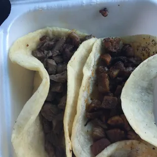 Asada and pastor taco.