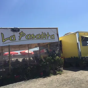 They have an enclosed area with a swamp cooler going to keep the heat at bay.