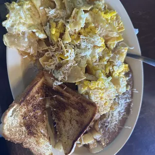 Migas breakfast plate