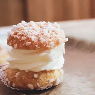 a close up of a pastry