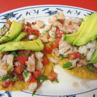 Tostadas de Camaron y Pulpo