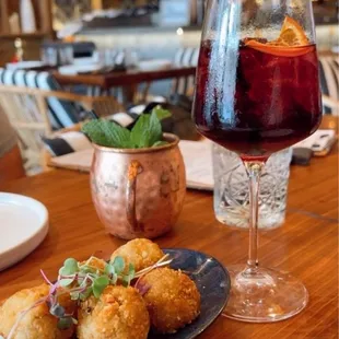 Croquetas, Moscow mule and Sangria. Outstanding.