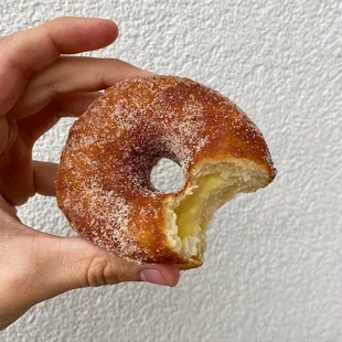 Cinnamon "CroBrio" (Croissant-Brioche Hybrid Donut filled with Vanilla Bean Pastry Cream)