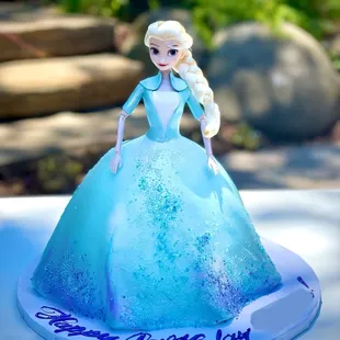 Custom Elsa Doll Cake