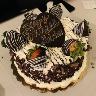 Chocolate covered strawberry short cake