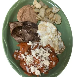 a plate of mexican food