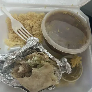 California burrito with rice &amp; Beans Cheese